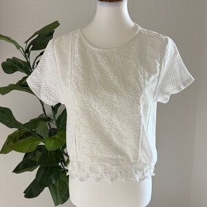 Zibi London White Lace Women's Top